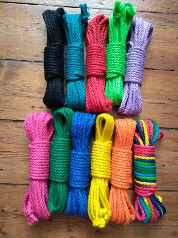 colored jute shibari rope from ESINEM-Rope.com